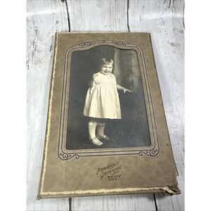 1920's Toddler Portrait In Dress Alexander and Butterfield studio Bay City, Mich